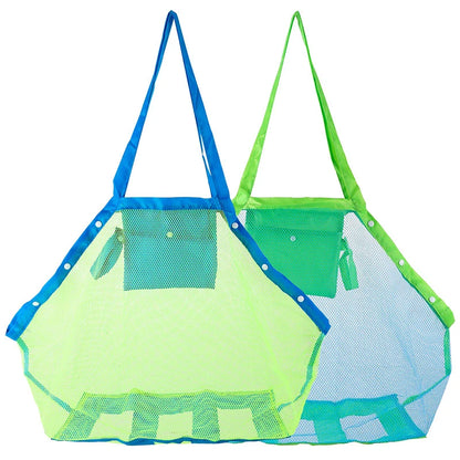 Children's Sand Away Portable Mesh Bag - Kids Bath Toys Storage, Swimming & Large Beach Bag for Towels - Women's Cosmetic Makeup Bag
