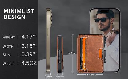 RFID Blocking Men's Slim Pop-up Wallet – Minimalist Bifold Credit Card Holder
