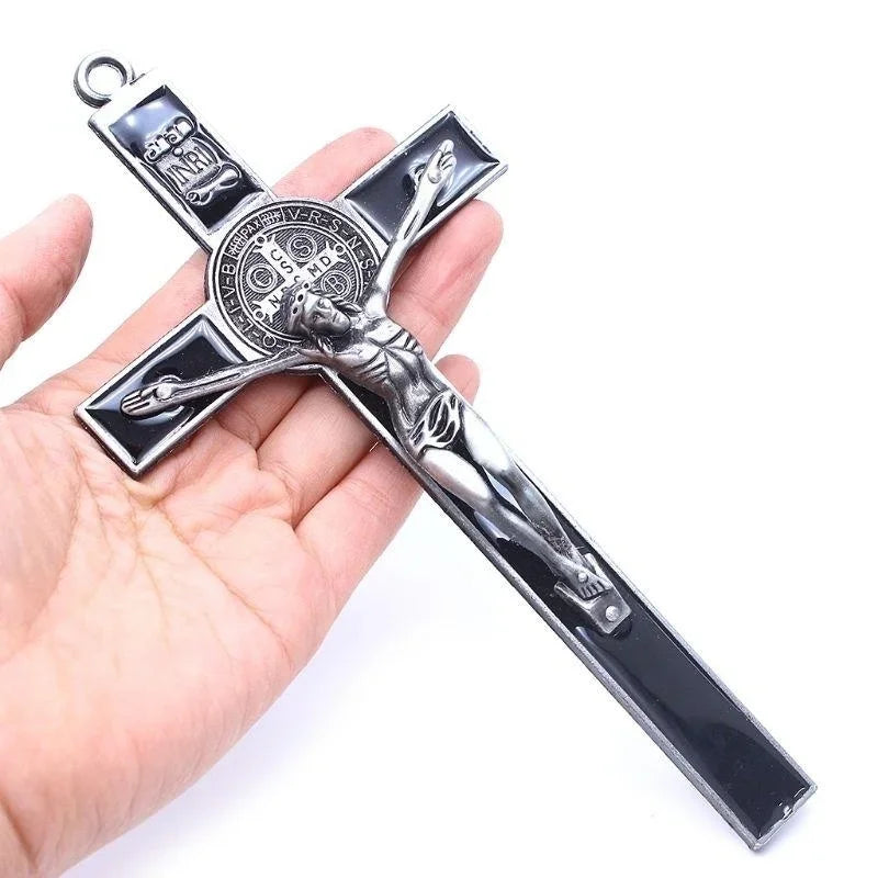 Jesus Crucifix Cross Wall Decor - Antique-Style Church and Chapel Display