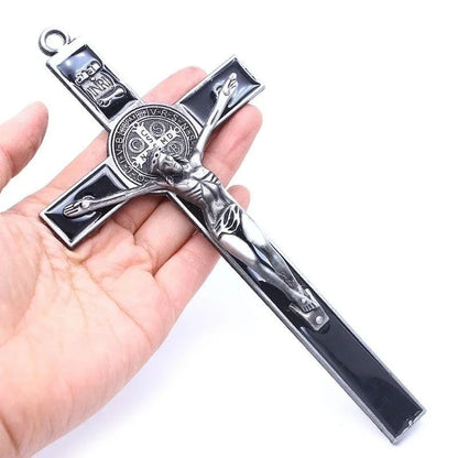 Jesus Crucifix Cross Wall Decor - Antique-Style Church and Chapel Display