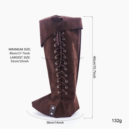 Halloween Medieval Bandage Shoe Covers – Unisex Leg Guard Boots for Viking, Warrior & Knight Cosplay Armor