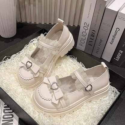 JK Lolita Platform Loafer Shoes - Y2K Kawaii School Girl Fashion Pumps