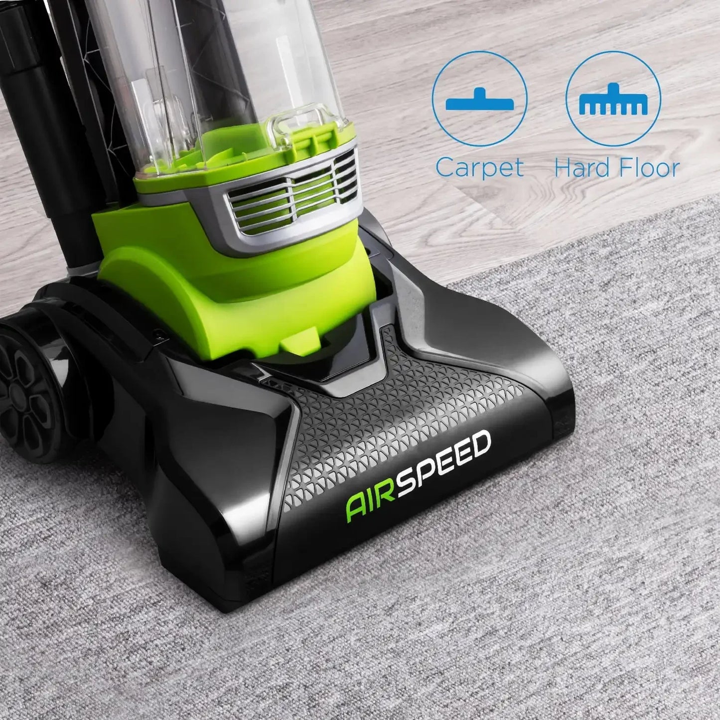 AirSpeed NEU100 Upright Carpet Vacuum Cleaner — Green & Black