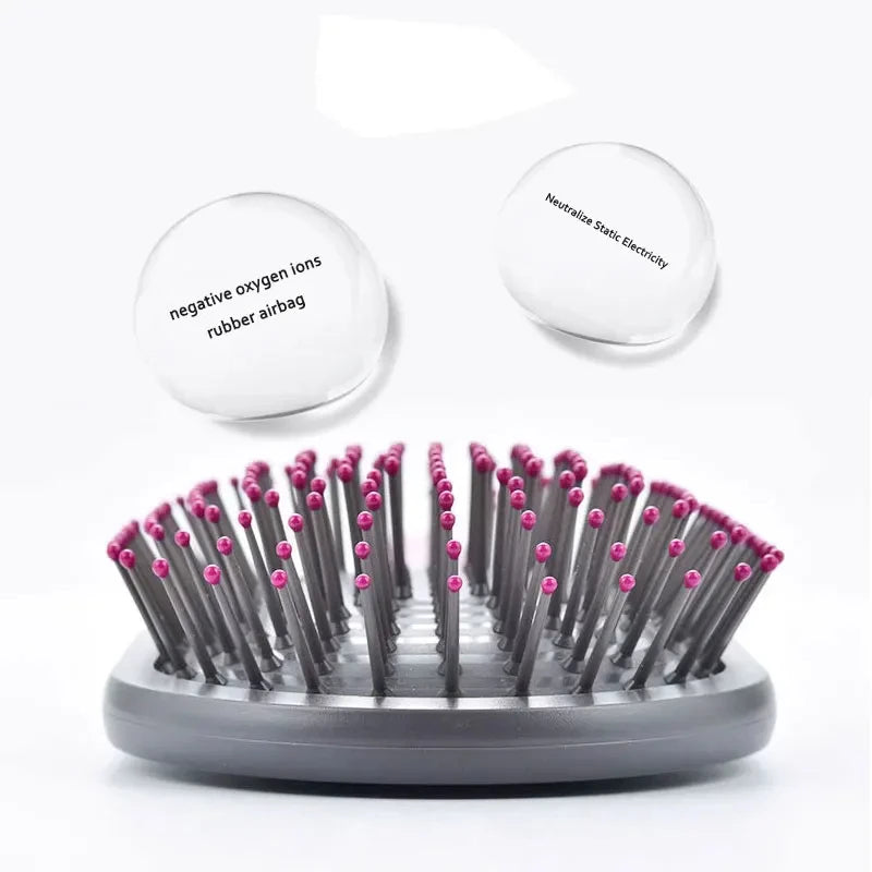 Girls Airbag Hairbrush — Wet & Curly Hair Detangling Comb, Scalp Massage Tool for Salon Styling