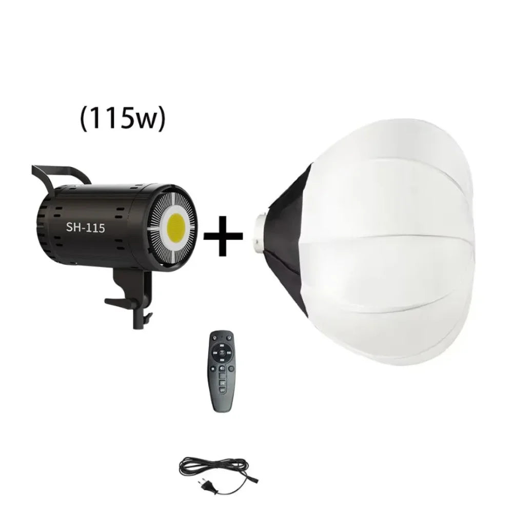 115/135W Bowens LED Photography Studio Light - 220V Daylight-Balanced Video Lamp, 3000–6000K, 3 Colors for Portraits & Studio Shooting