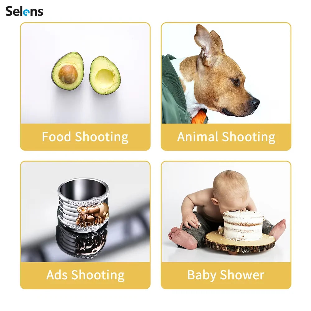 Selens 40x90cm PVC Photo Backdrop - Waterproof Matte Seamless Vinyl Background Board for Studio Product Photography