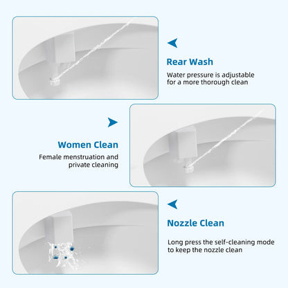 Dual Nozzle Non-Electric Bidet Attachment for Toilet – Adjustable Water Pressure Feminine & Rear Wash Cold Water Sprayer Hygiene Cleaner