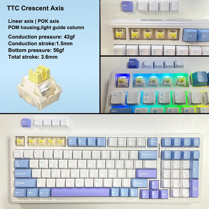 AULA F99 99-Key Gaming Mechanical Keyboard – Wired, 2.4G Wireless, Bluetooth, Hot-Swappable PBT Gasket RGB for Gaming & Typing