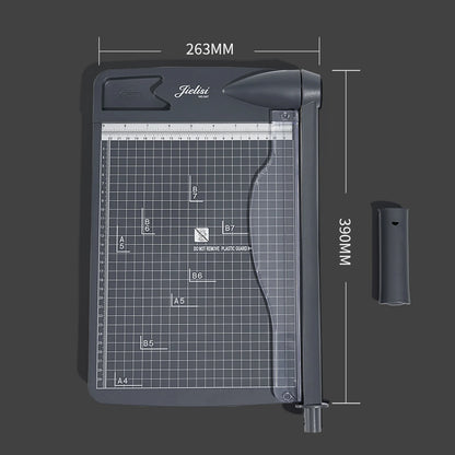 JIELISI Mini A4 Paper Trimmer — Desktop Guillotine Cutter with Safety Cutter Head for Precise Paper Cutting