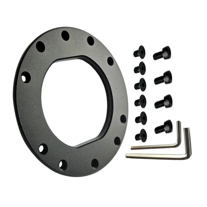 70mm Hole Spacing Fanatec QR2 Adapter Plate – CNC Machined Aluminum Alloy for Steering Wheels, Anodized Finish
