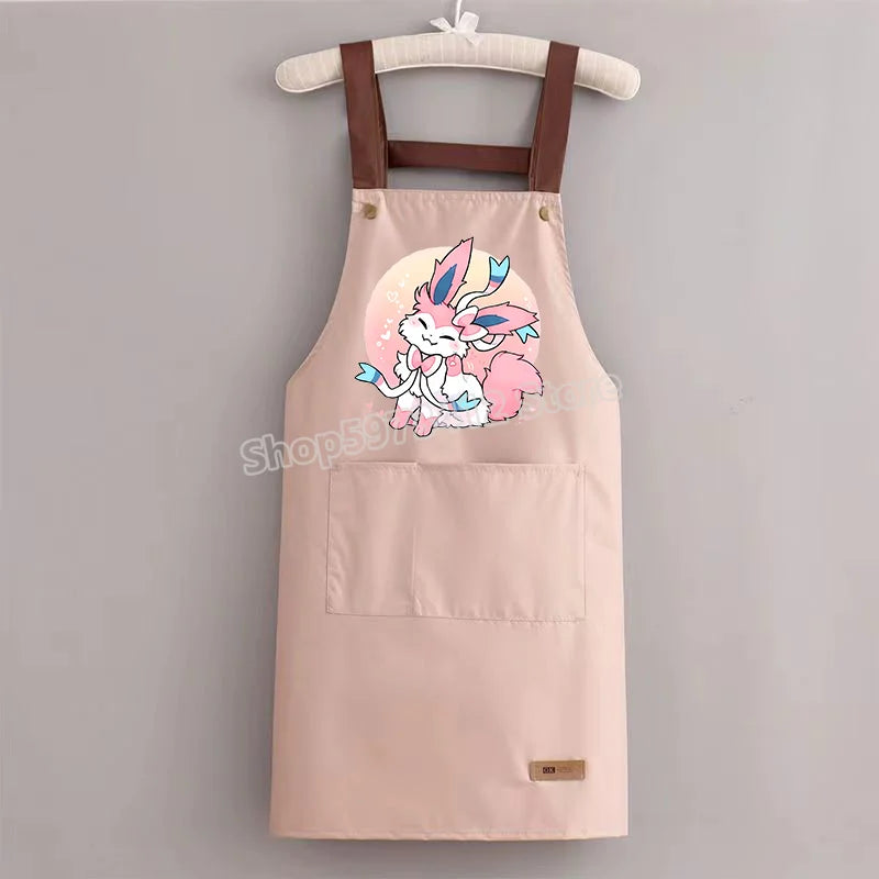 Pokémon Pikachu Waterproof & Oil-Resistant Apron — Durable Kitchen Cooking Workwear for Adults