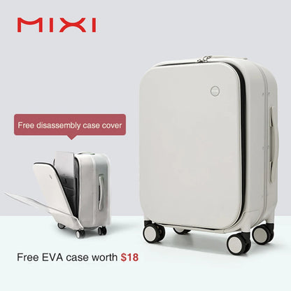 Mixi Aluminum Frame Carry-On Suitcase — Patent Design Rolling Luggage for Cabin, 18/20/24 Inch M9260