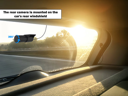 Aprilboy 4K WiFi Dash Cam 2160P – Dual Lens Front & Rear Car DVR, Night Vision, G-Sensor, 24H Parking Monitor