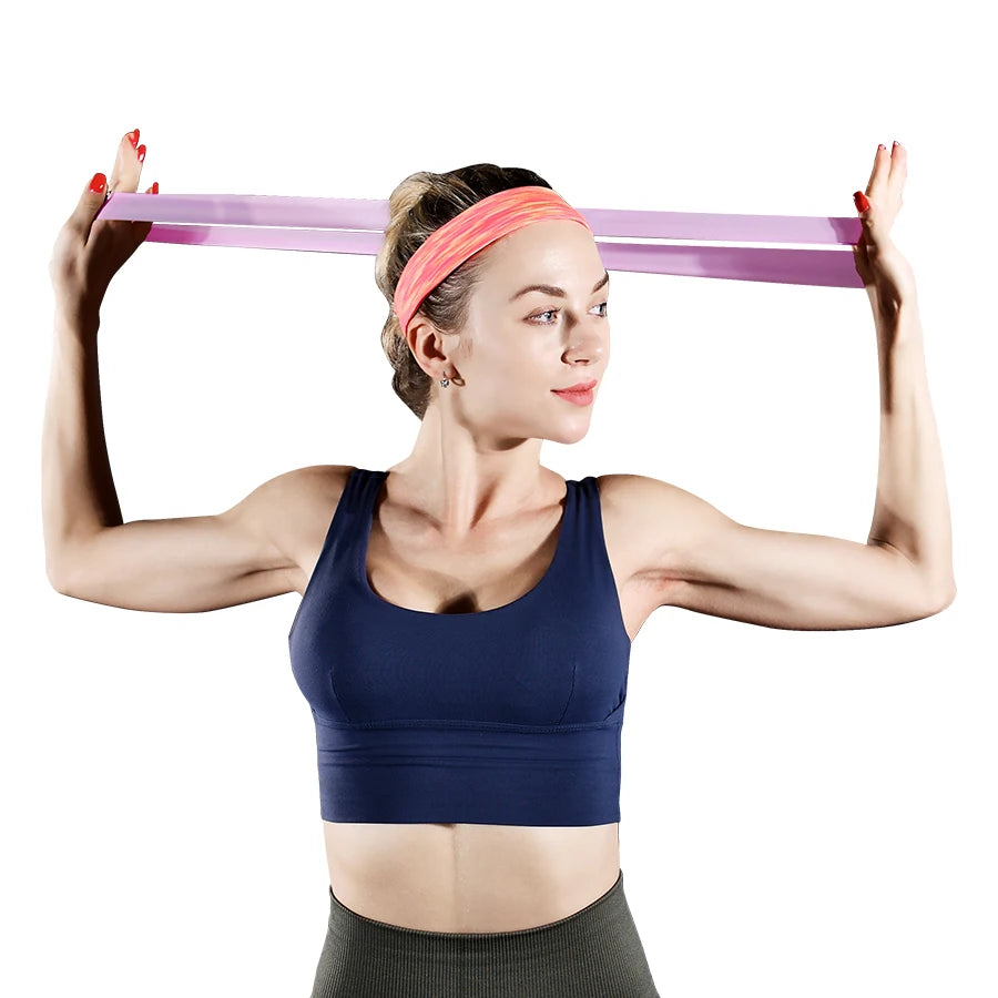 Get Fit Anywhere: Elastic Resistance Bands for Home Training, Yoga, Pilates, Crossfit - Stretching Workout Gym Equipment for Versatile Fitness Routines