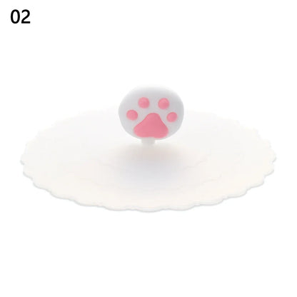 Cartoon 10cm Cute Silicone Cup Cover - Heat-Resistant, Leak-Proof, Dustproof Sealed Lid for Tea Cups