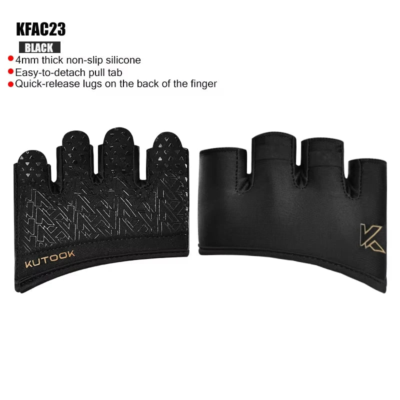 KUTOOK Four-Finger Fitness Gloves – Breathable, Anti-Slip & Shock-Absorbing for Men & Women