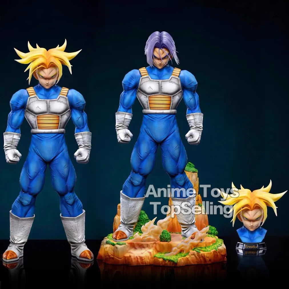 Dragon Ball Z Trunks Figure — 30cm PVC Action Figure with Two Heads, Collectible Toy for Kids & Gifts