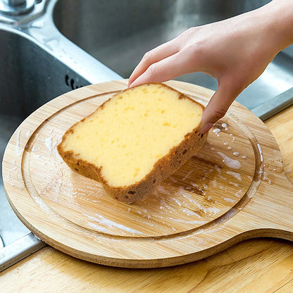 Cute Toast-Shaped Dishwashing Sponges - Washable Scrubber Tools for Pots, Sandwich Type Dishcloth Kitchen Cleaning Towel
