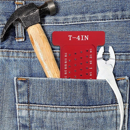 Woodworking Scribe T-Square Ruler – Metric/Inch Aluminum Line Drawing Gauge, Right Angle Protractor for Carpenter Layout