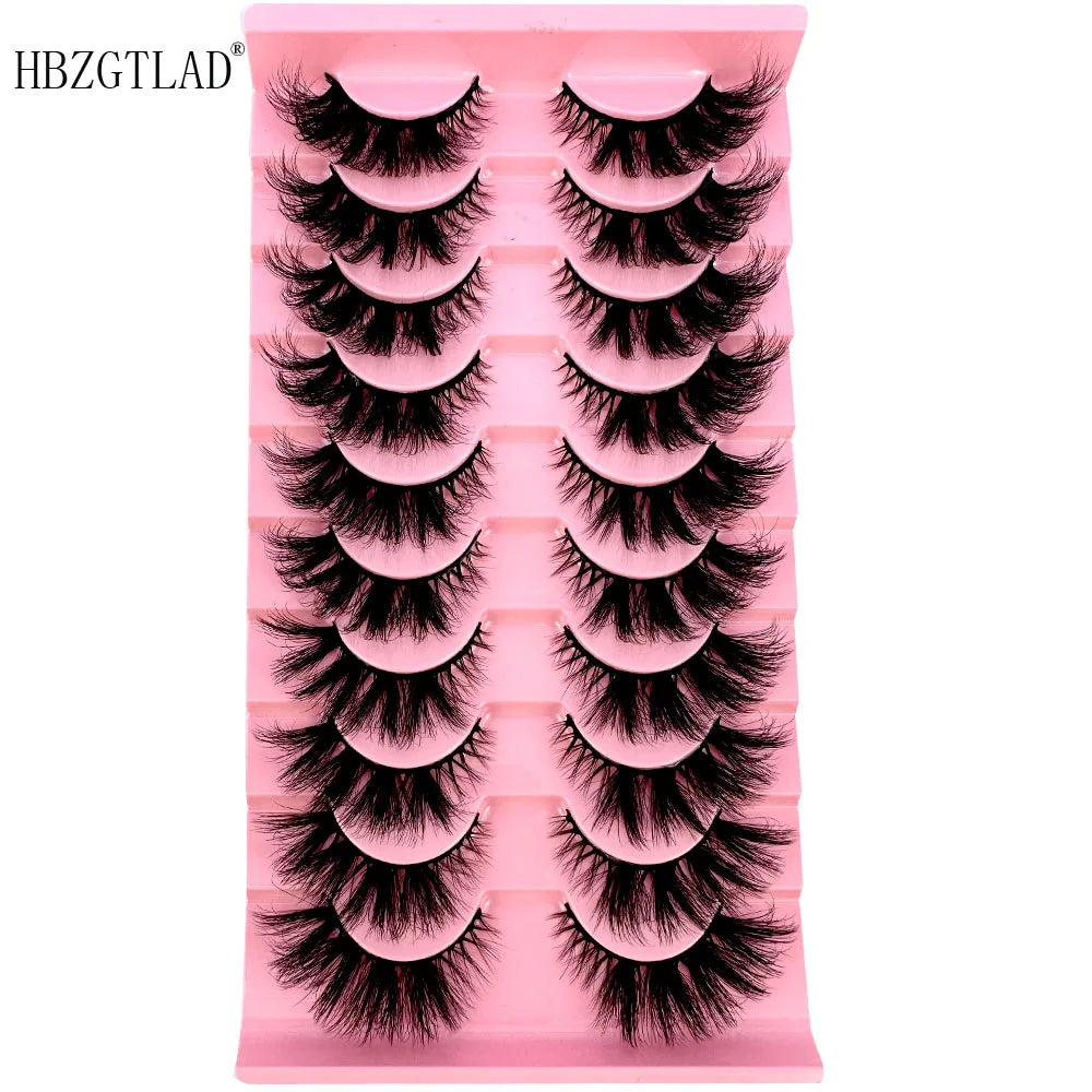 10 Pairs 3D Mink False Eyelashes – Natural Long & Short Fake Lashes Makeup Kit (38 Styles)
