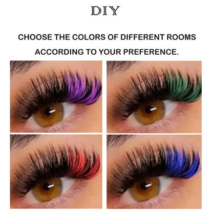 14/16mm D Curl Colorful Glitter Manga Lashes – Wispy Spikes, Soft DIY Cluster False Eyelashes