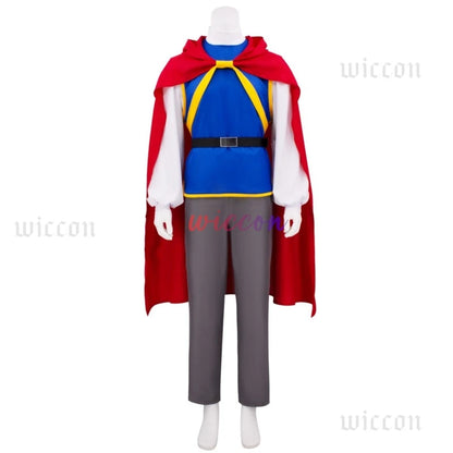 Florian Cartoon Prince Cosplay Costume — Women’s & Kids Cloak Suits for Halloween Evil Queen Theme