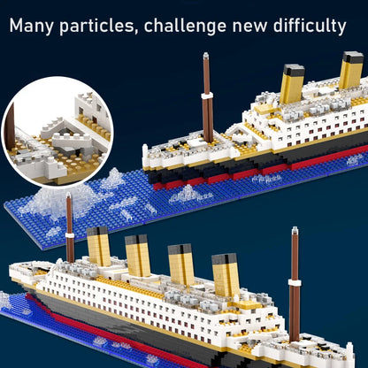 Titanic Building Block Model Kit - Giant Cruise Ship Puzzle Toy for Kids, Boys & Girls, Desktop Display & Birthday Gift