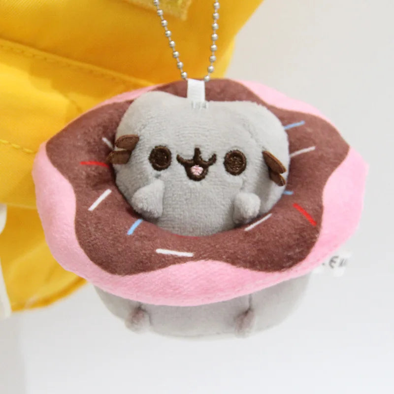 Pusheen Cat Bag Charm - Cute Kawaii Kitten Backpack Pendant, Couple Keychain Accessory, Birthday and Christmas Gift