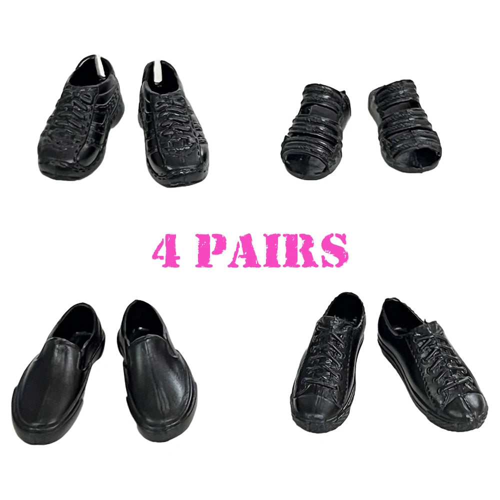 NK Mix 12" Fashion Doll Shoes & Clothes — Casual Leather Sneakers, Boots & Slippers for Boy & Princess Dolls