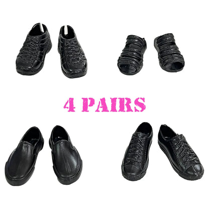 NK Mix 12" Fashion Doll Shoes & Clothes — Casual Leather Sneakers, Boots & Slippers for Boy & Princess Dolls