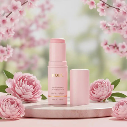 PDRN Collagen Wrinkle Bounce Multi Balm Stick - Moisturizing Facial Balm for Hydrated, Smoother-Looking Skin