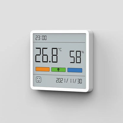 Youpin Duka ATuMan Digital Thermometer Hygrometer - 3.34-Inch LCD Temperature, Humidity and Clock Gauge for Indoor Use