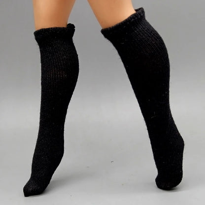 25CM Winter Doll Fishnet Stockings – Rainbow Striped Socks for Dolls, Girls’ Christmas Gift