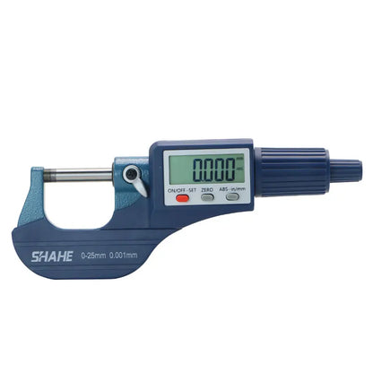 SHAHE 0.001mm Electronic Outside Micrometer — 0-25mm Digital Caliper Gauge for Precision Measurement