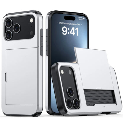 Shockproof iPhone Case with Wallet Card Holder – Protective Cover for iPhone 17, 16, 15, 14, 13, 12, 11 Series, Including Mini & Pro Max