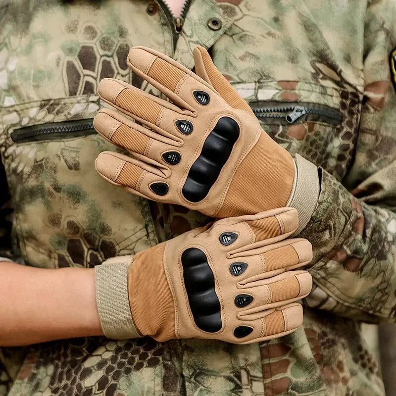 Tactical Military Gloves – Anti-Slip Combat & Shooting Gloves for Men, All Finger Design for Bicycle & Outdoor Use