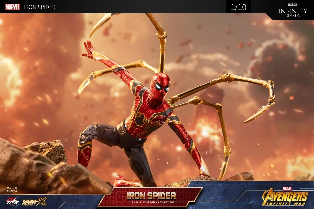 ZD Toys Spider-Man No Way Home 1/10 Action Figure – Peter Parker Gold Black Red Marvel Legends Collectible Toy