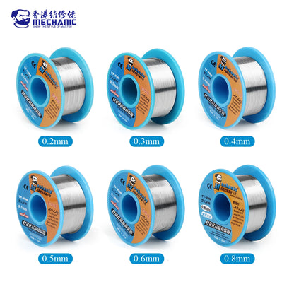 MECHANIC TY-V866 Solder Wire – 40g Mild Rosin Core, 183℃ Melting Point, 0.2–0.8mm High Purity Environmental Welding Flux for Iron & Cable