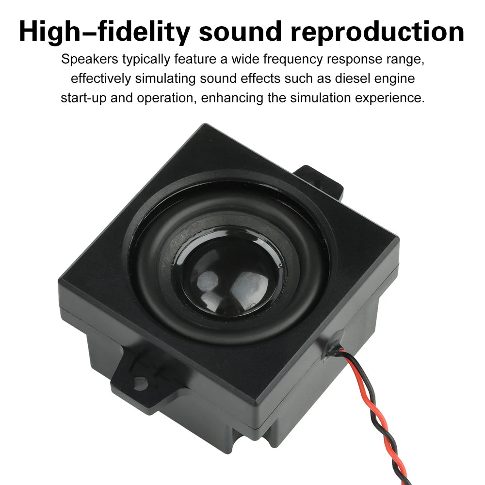 RC Diesel Engine Sound Simulator Module - 5W 8Ω Speaker with Realistic Variable Frequency Sound for RC Trucks, Excavators & Cars
