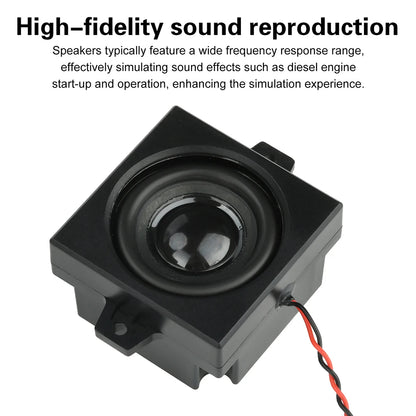 RC Diesel Engine Sound Simulator Module - 5W 8Ω Speaker with Realistic Variable Frequency Sound for RC Trucks, Excavators & Cars