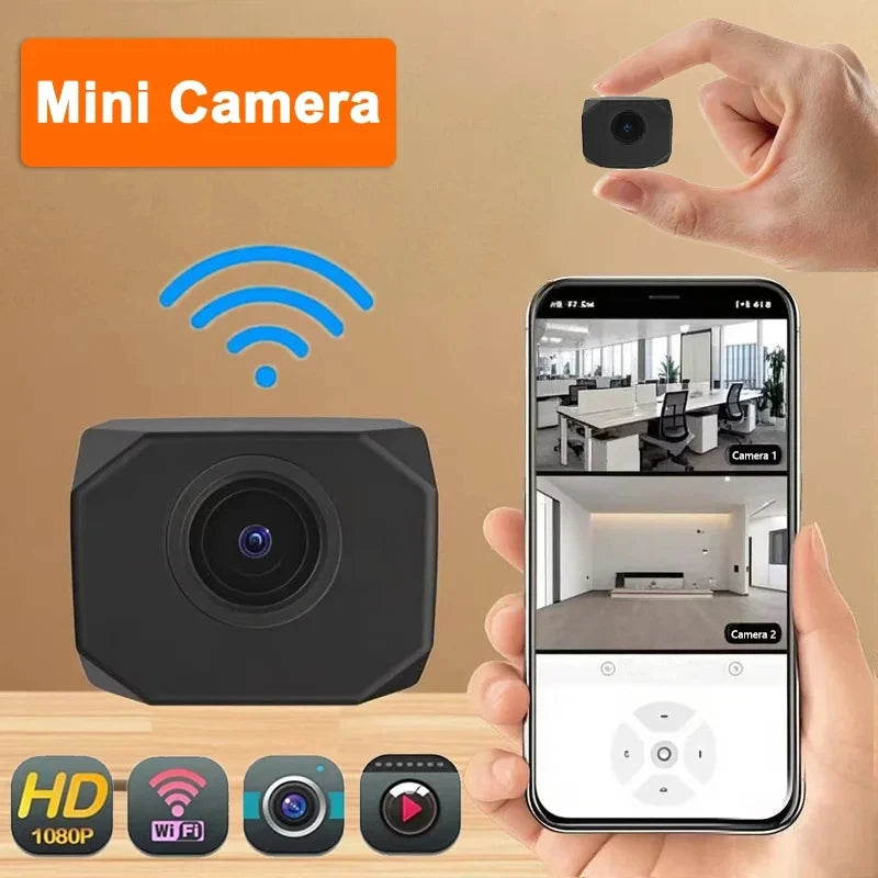 1080P HD Mini WiFi Camera - Portable Remote Home Security Surveillance Camcorder