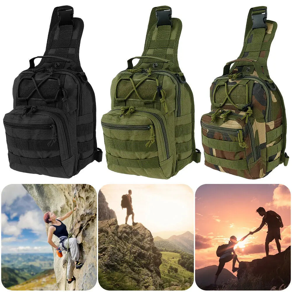 Men’s Waterproof Outdoor Crossbody Chest Bag – Sports Bike Shoulder Handbag