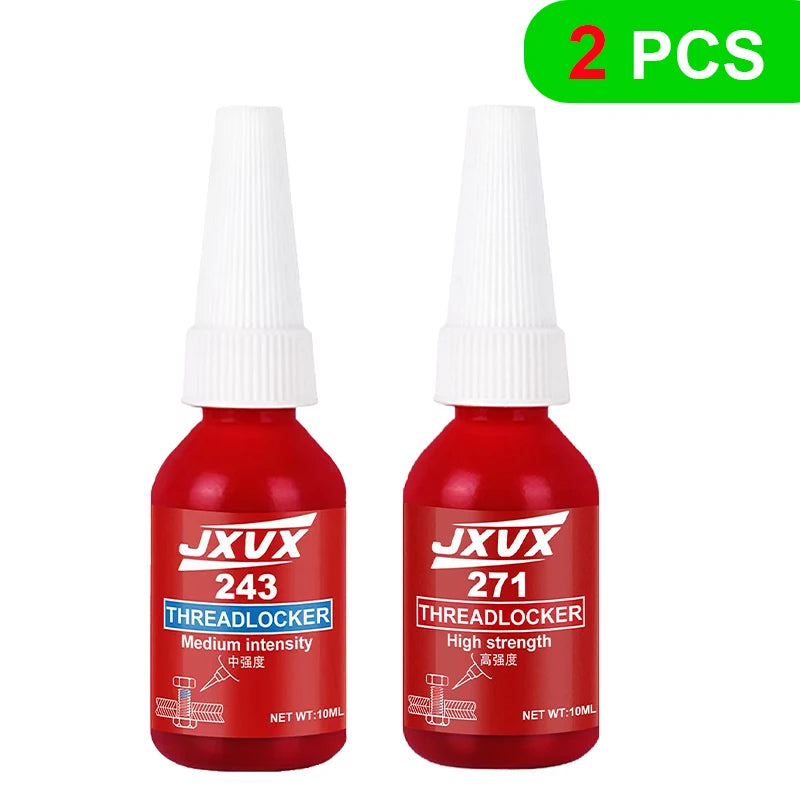 Threadlocker 243/271 Adhesive Sealant - Blue Medium-to-High Strength, Oil & Heat Resistant