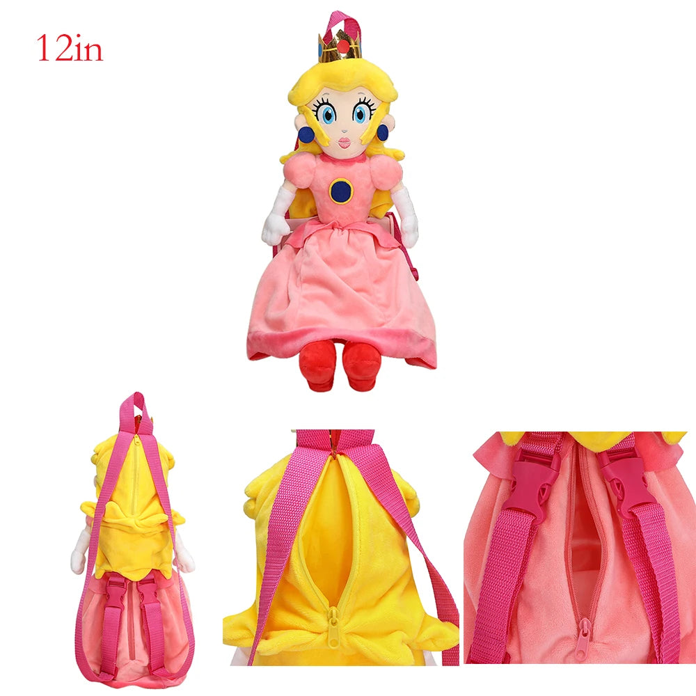 Super Mario Plush Backpack – 9 Styles Including Bowser, Yoshi & Koopa Troopa Cartoon Stuffed Toy Bag