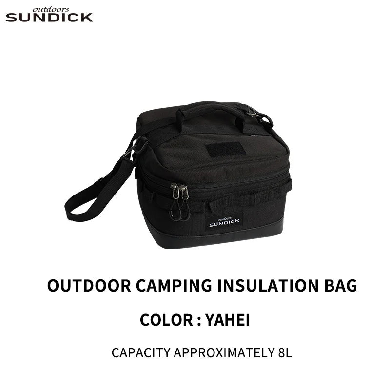 Camping Insulated Bowl & Cup Storage Bag – Outdoor Portable Lunch Bag, Available in Black, Brown, Army Green, and Camo