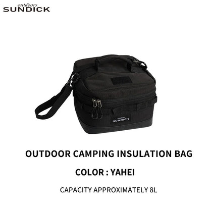 Camping Insulated Bowl & Cup Storage Bag – Outdoor Portable Lunch Bag, Available in Black, Brown, Army Green, and Camo