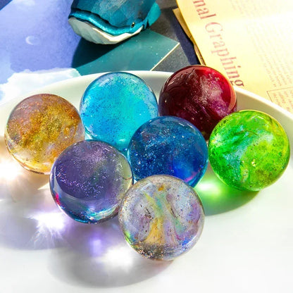 Fantasy Colorful Glass Star Ball – Luminous Planet Astronomy Model, Cosmic Home Decoration, Perfect Xmas Gift