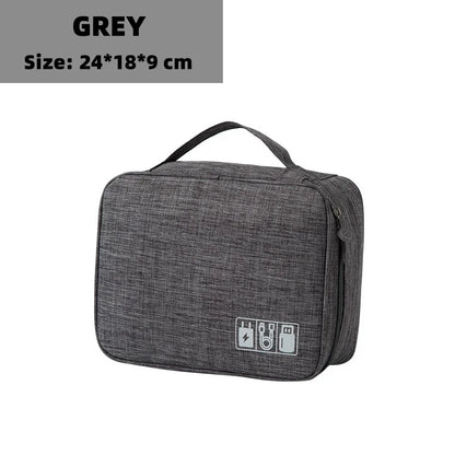 Waterproof Cable Storage Bag – Portable Travel Electronics Organizer for USB Cables, Chargers & Data Line Accessories