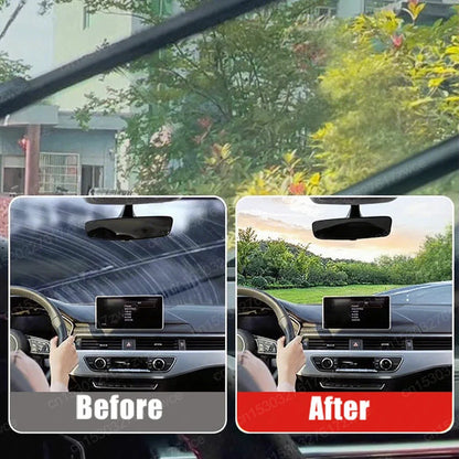 Car Glass Polish & Coating Kit – Windshield Oil Film Remover, Water Repellent & Anti-Rain Hydrophobic Cleaner