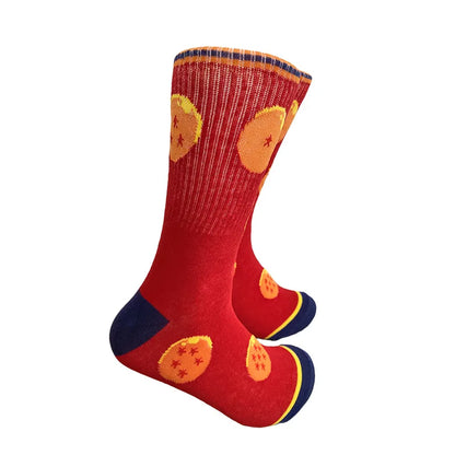 Men’s Anime Dragon Ball Socks - Harajuku Hip Hop Cosplay Fashion Funny Crew Socks